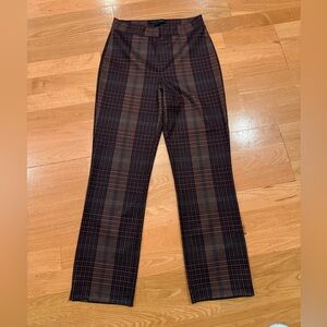Sanctuary for Anthropologie Plaid Ankle Pants - Brown and Black